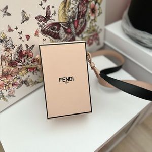 Fendi logo vertical box crossbody Bag
